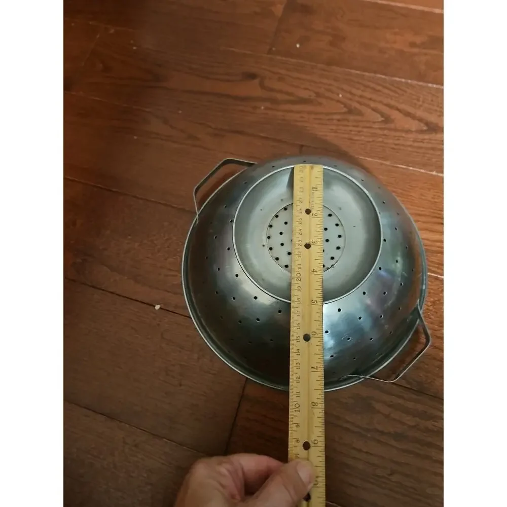 Vintage Cook Time Colander Stainless Steel 11